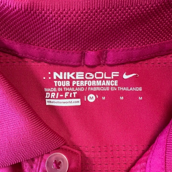 Nike Gold tour performance dri fit polo SZ MED - Picture 4 of 4